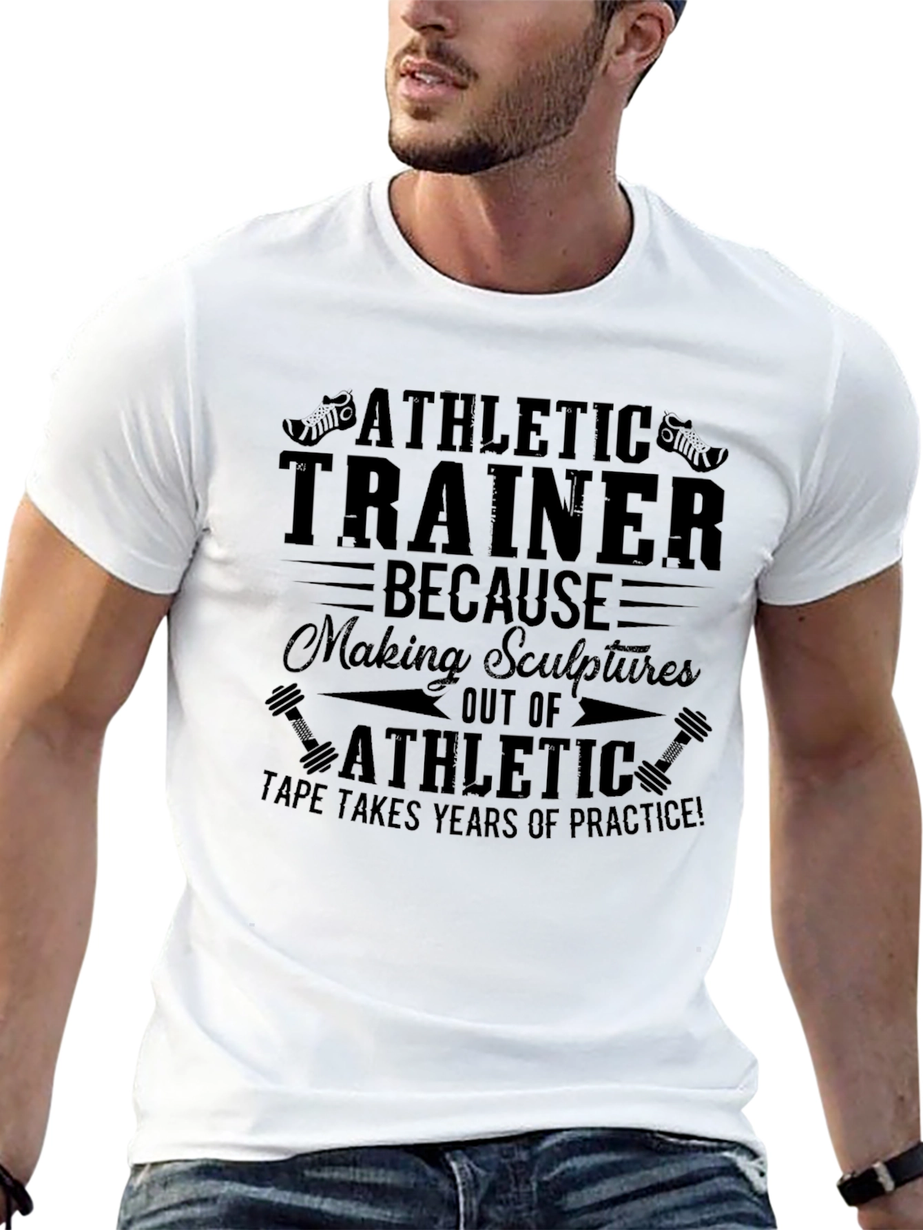 Athletic Trainer Tee - Sculptures Out of Athletic Tape!
