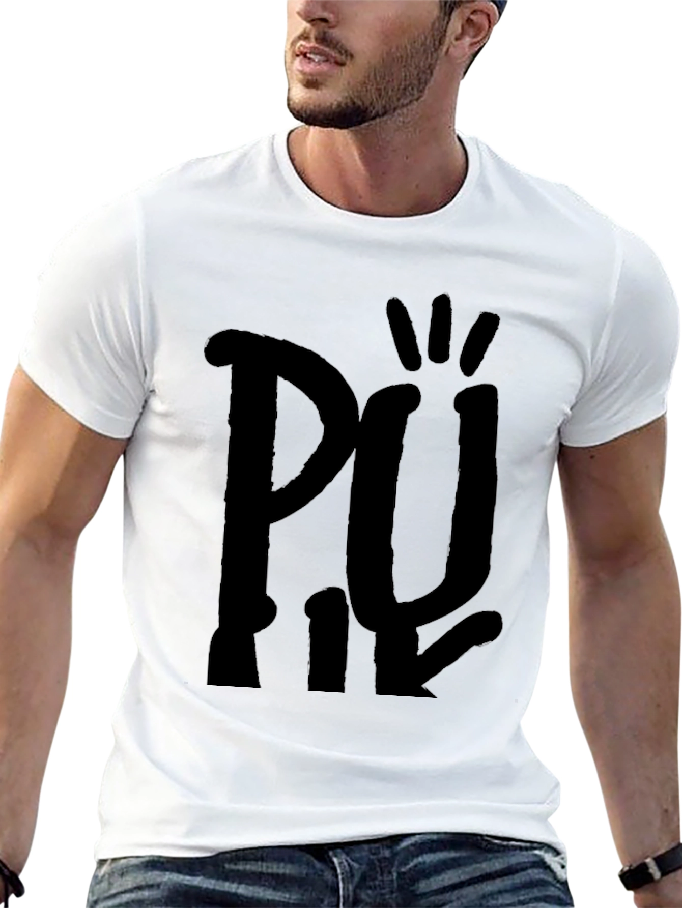 Black Graphic Tee - Unique Design