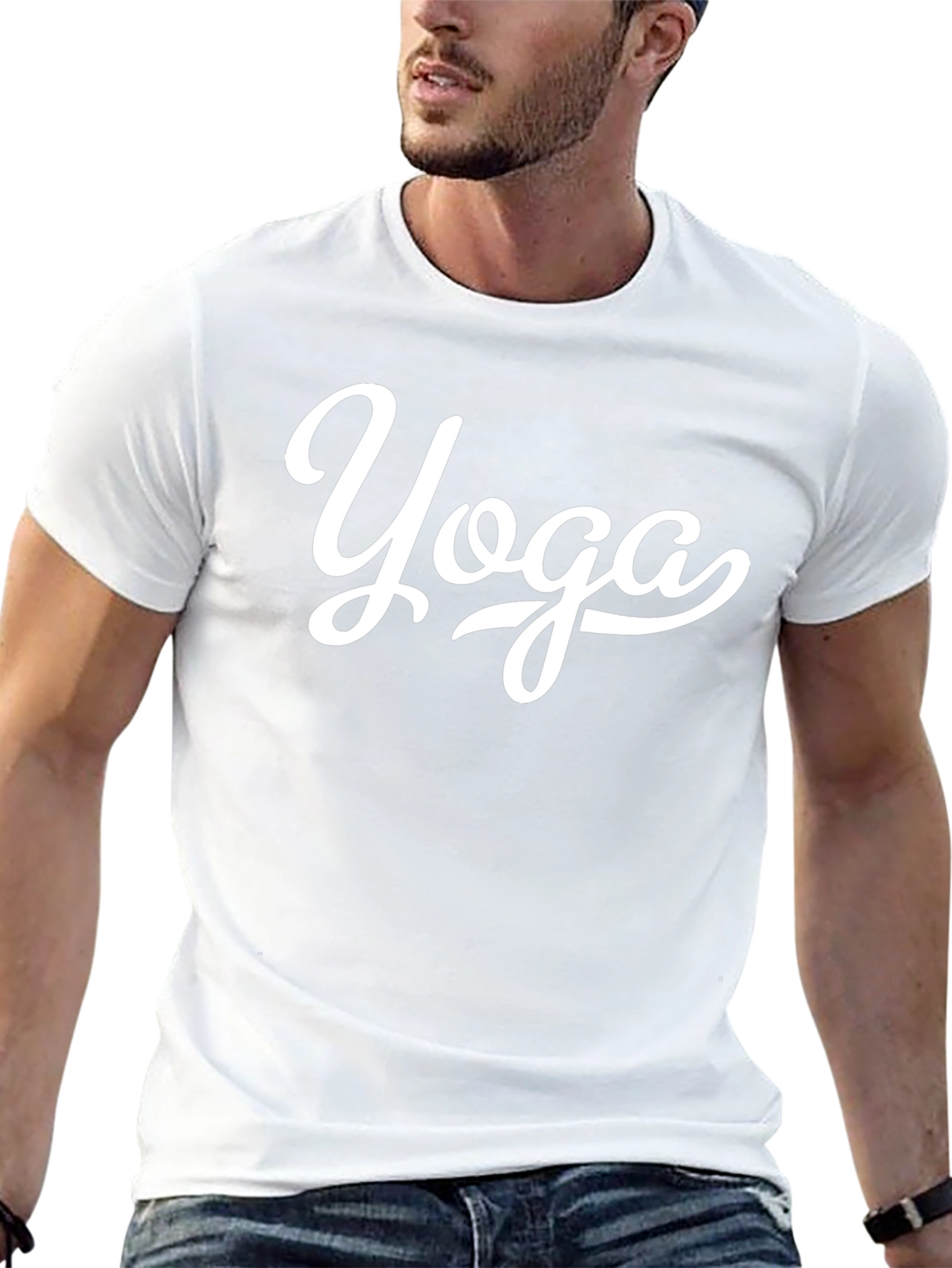 Yoga Graphic Black T-Shirt - Relaxed Fit