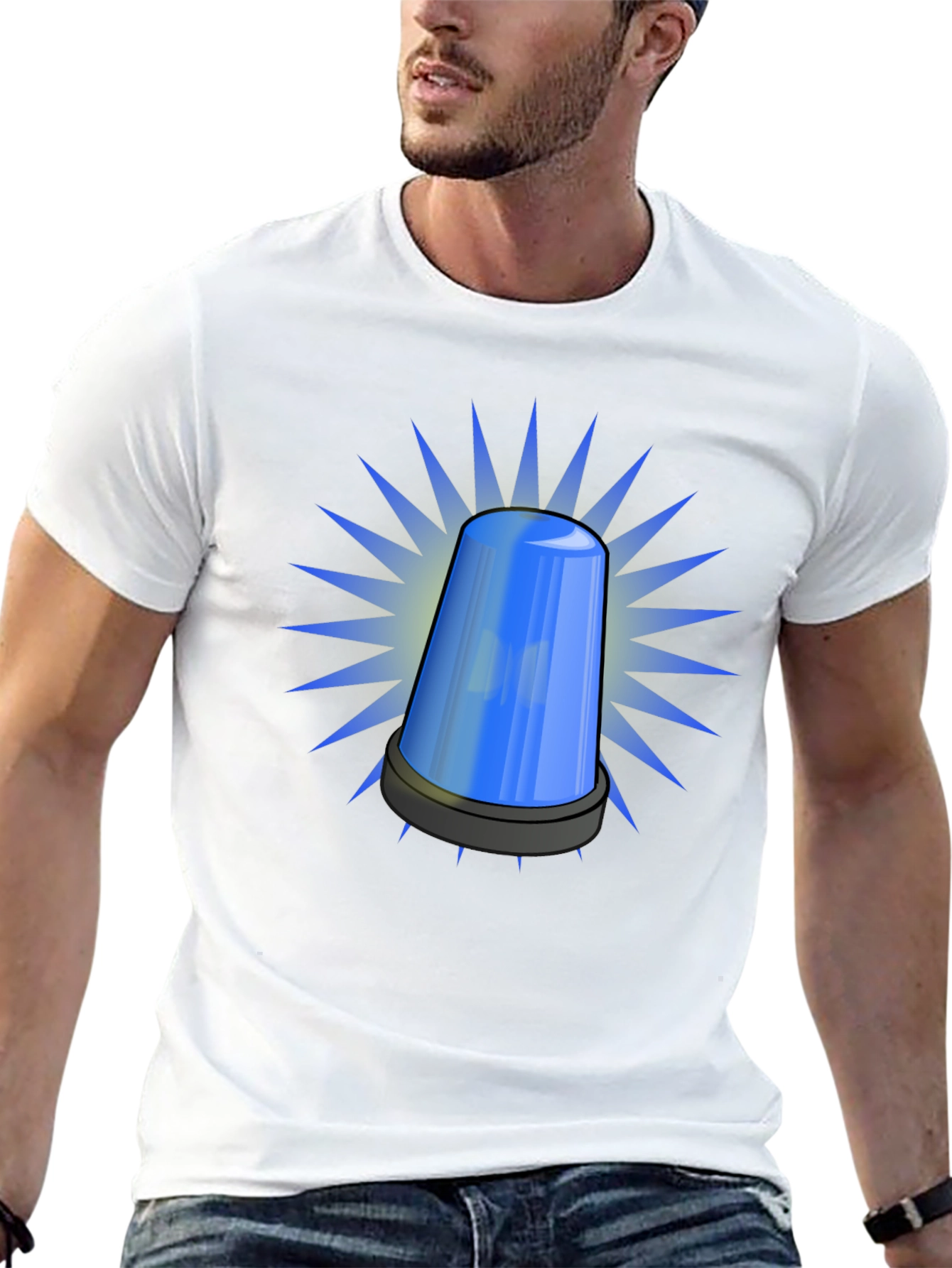 Blue Siren T-Shirt - Novelty Graphic Tee