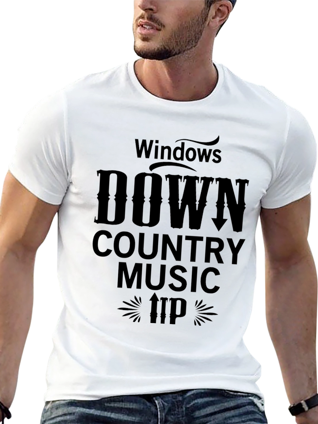 Windows Down Country Music Graphic T-Shirt