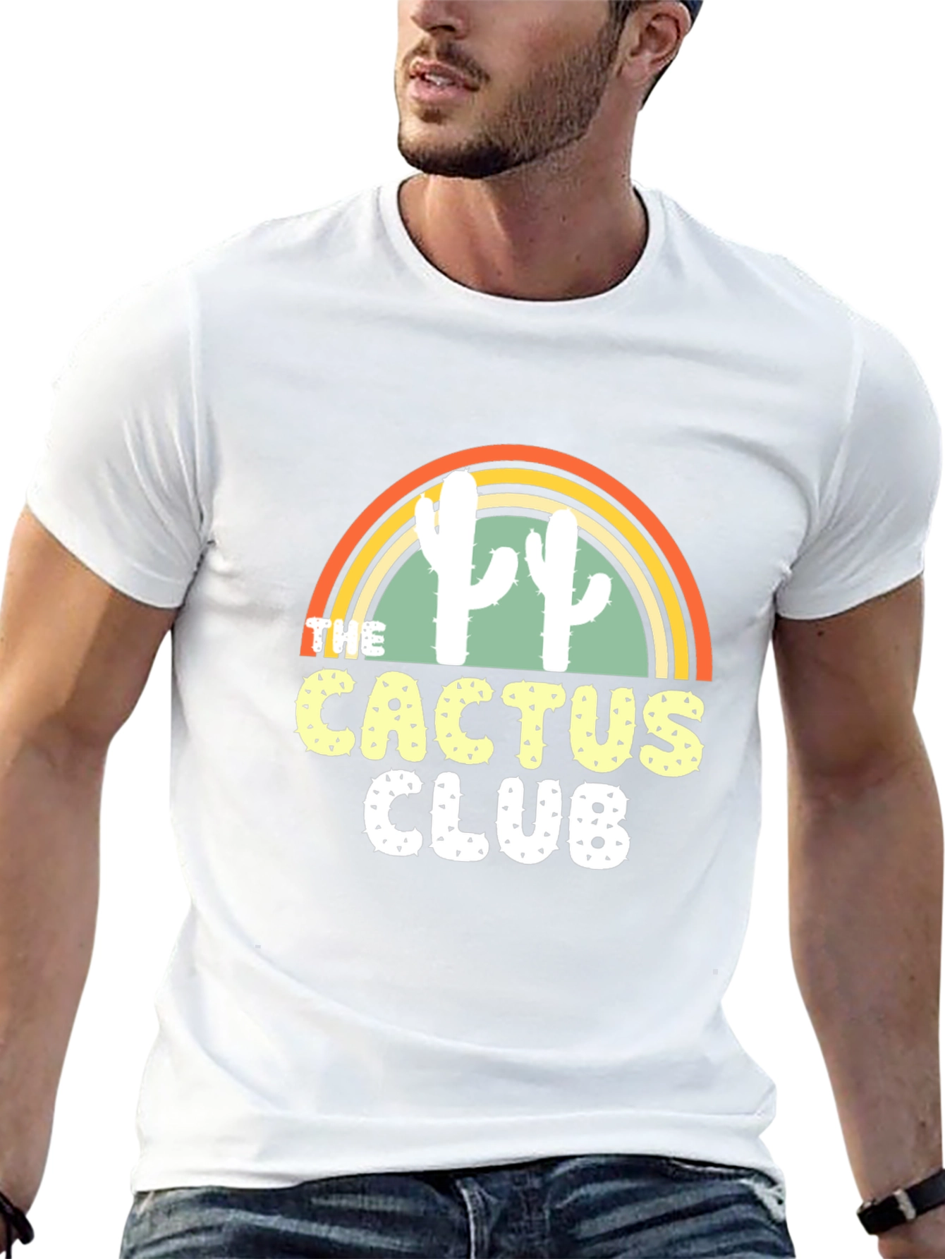 Cactus Club Graphic T-Shirt - Trendy Desert Style Tee
