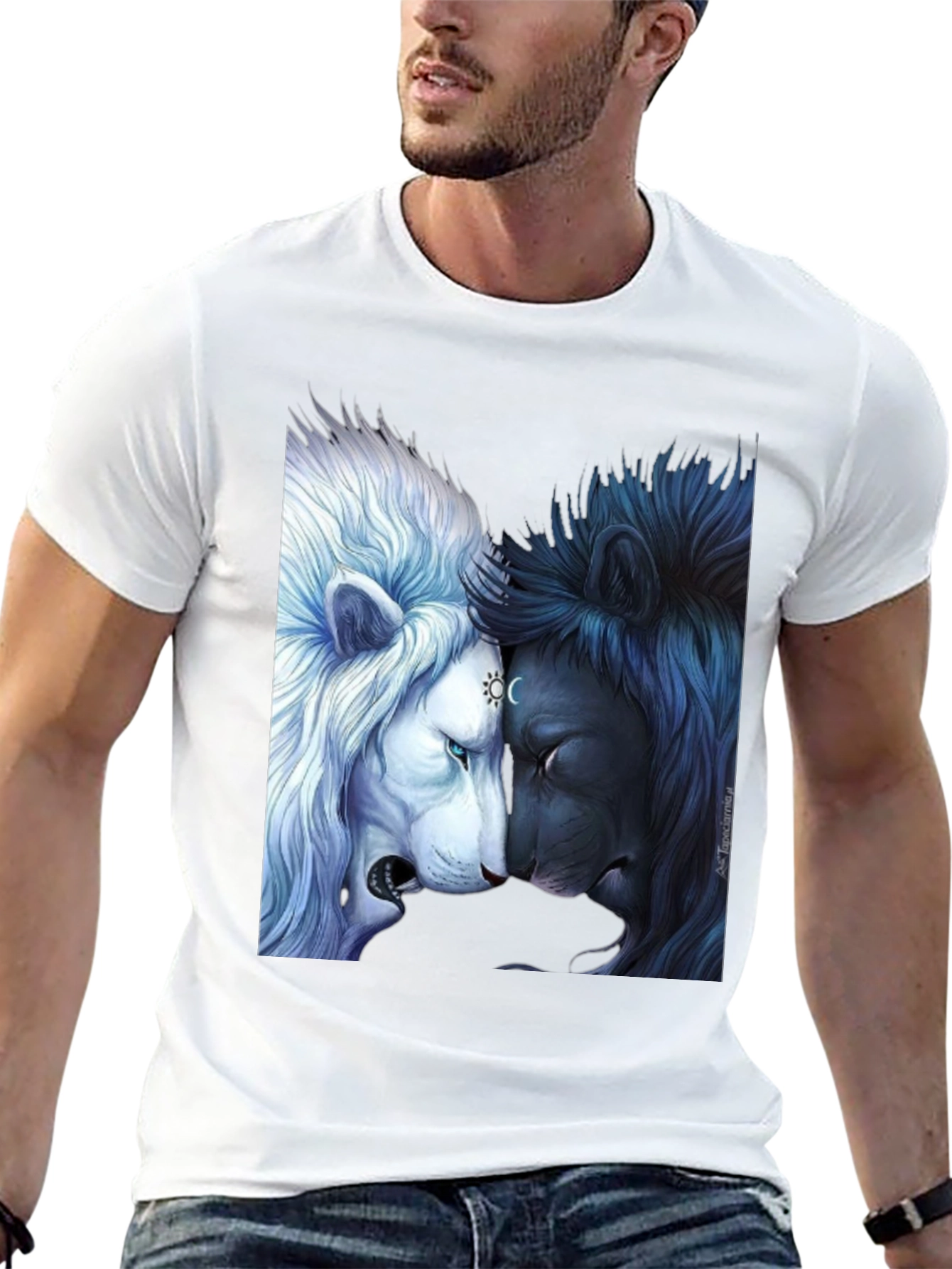 Yin Yang Lions Graphic Tee