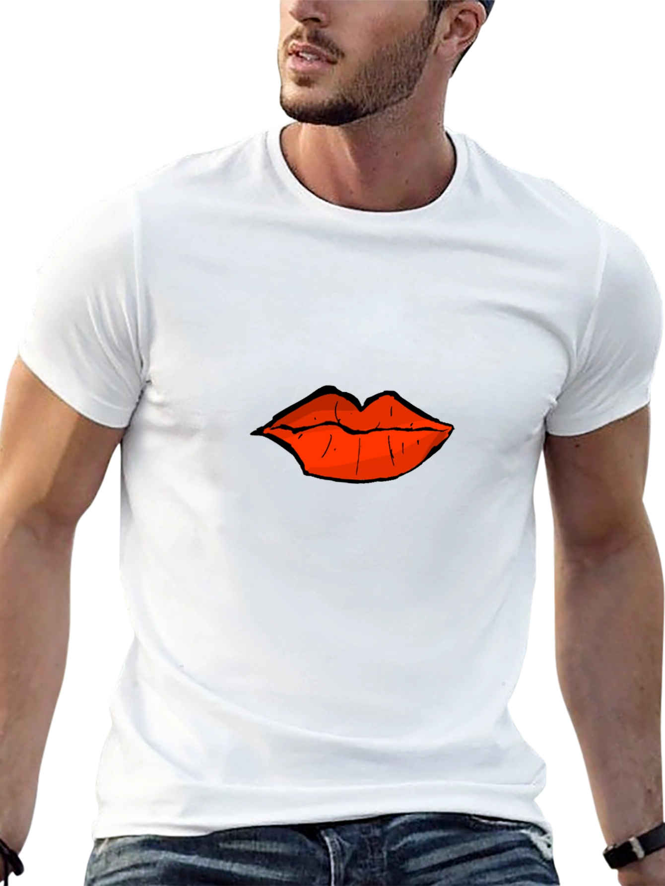 Bold Lips Graphic T-Shirt - Casual Comfort