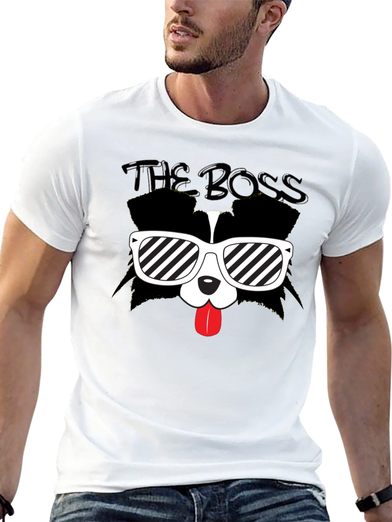 The Boss Dog Graphic Black T-Shirt