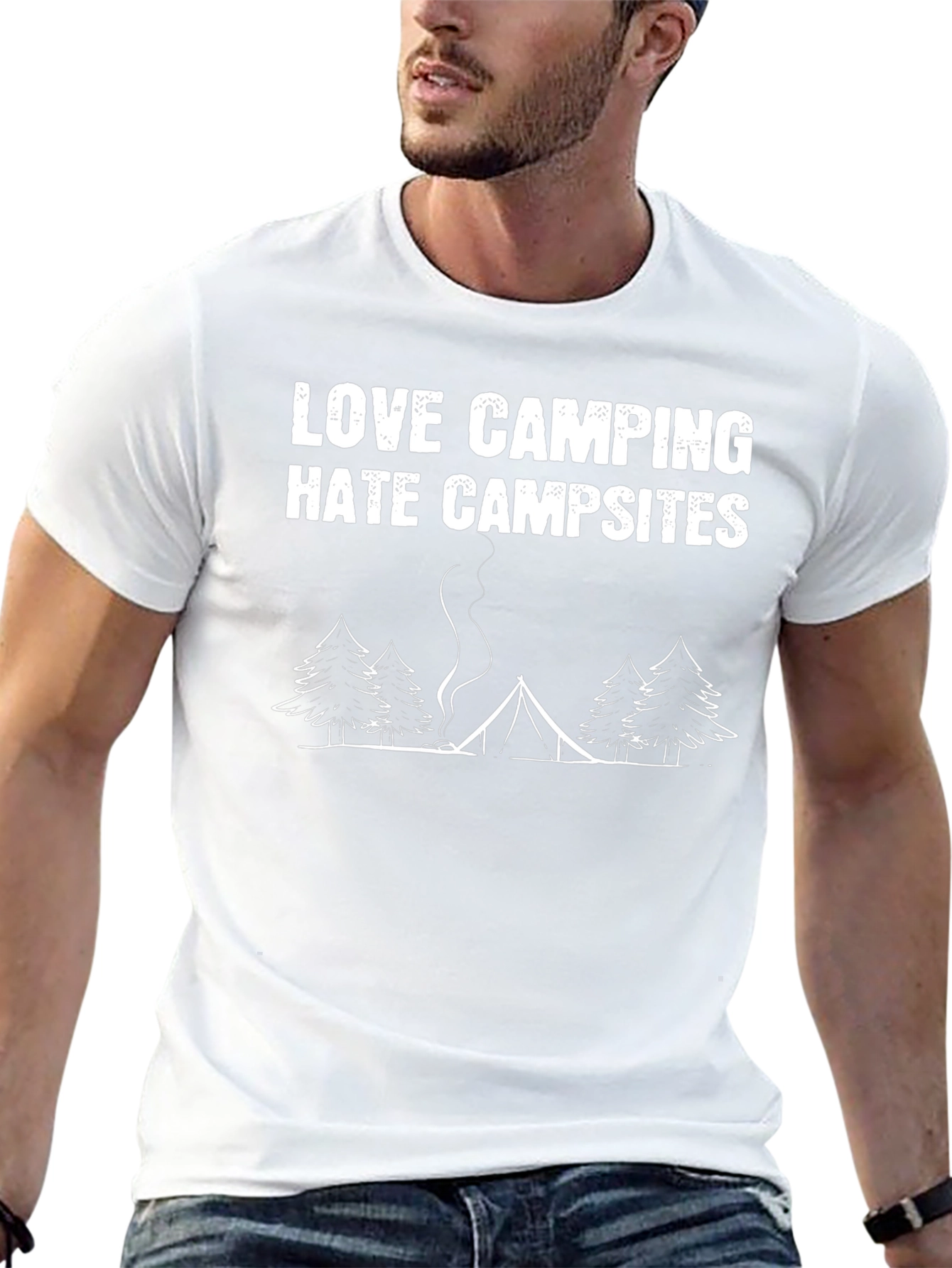 Love Camping Hate Campsites Graphic Tee