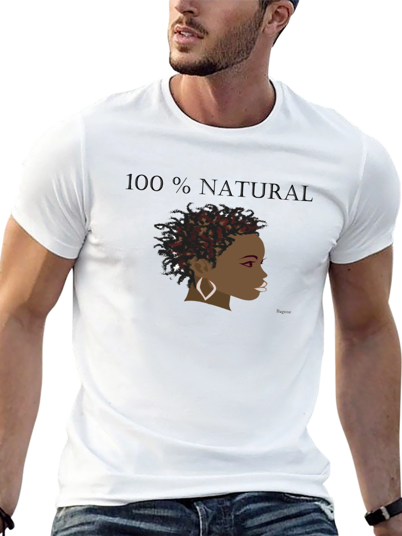 100% Natural Graphic Tee - Black
