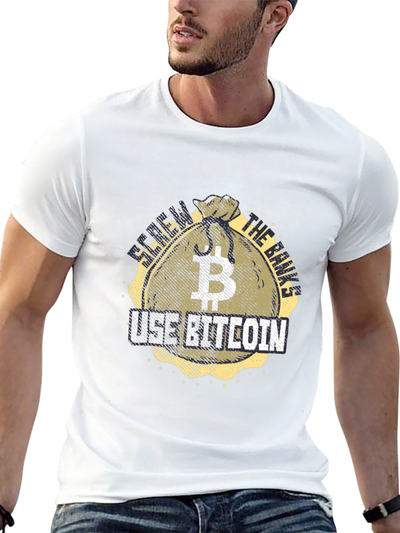 Bitcoin Crypto Black T-Shirt: Use Bitcoin!