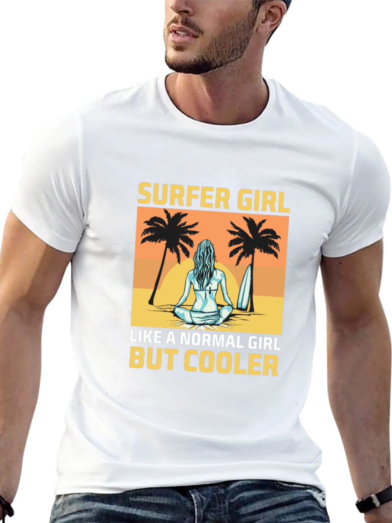 Surfer Girl T-Shirt - Beach Vibes