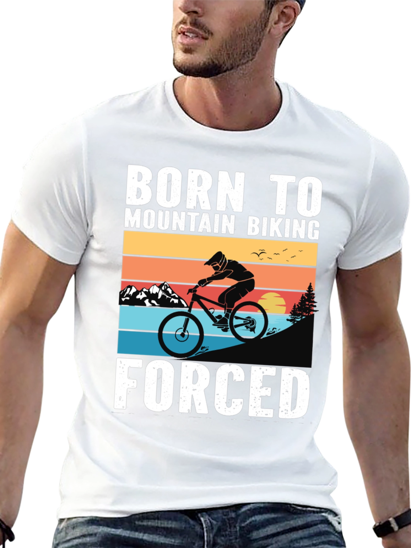 Born to Mountain Bike Graphic Tee