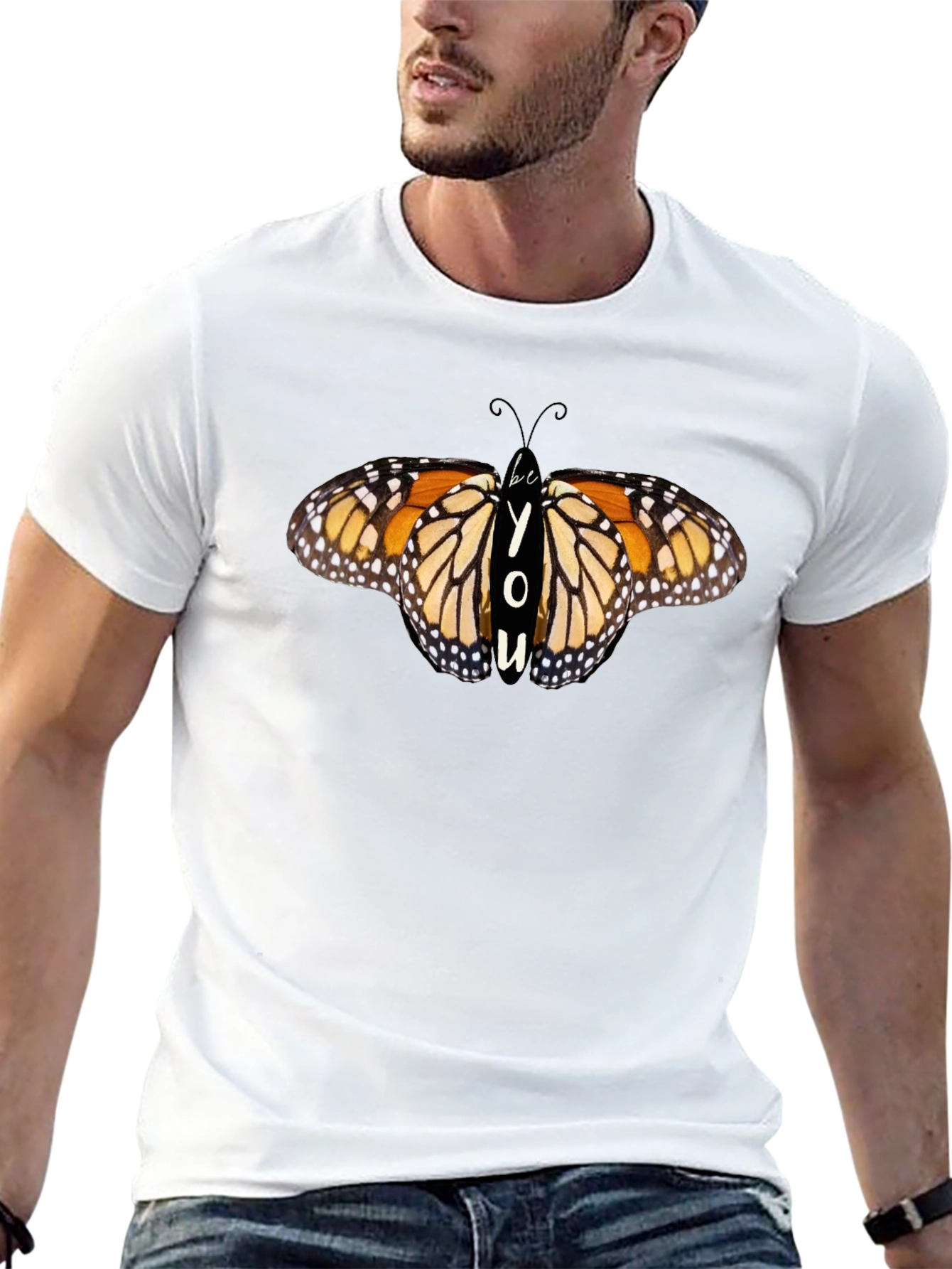 Be You Butterfly Graphic Black T-Shirt