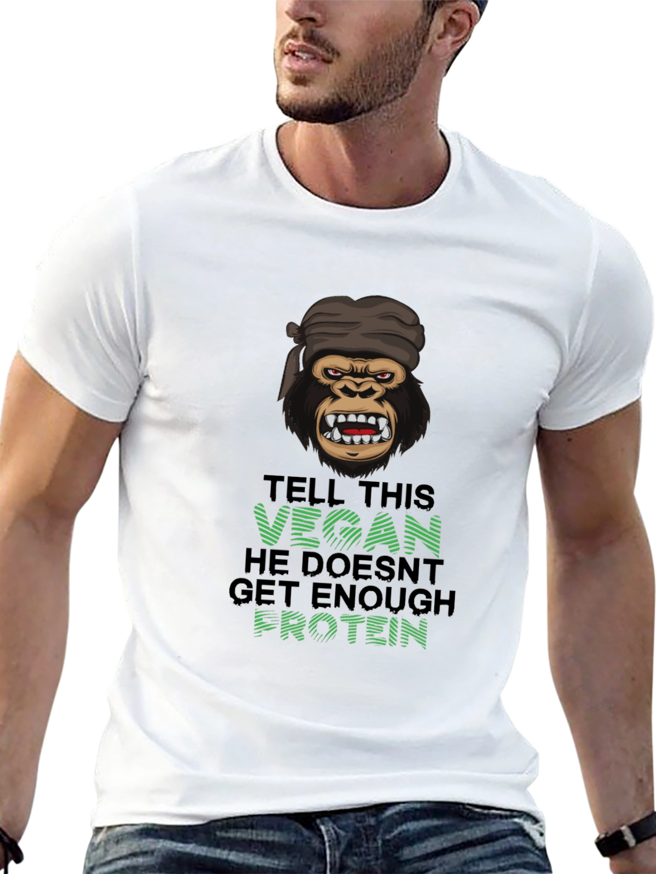 Vegan Gorilla T-Shirt: Enough Protein?
