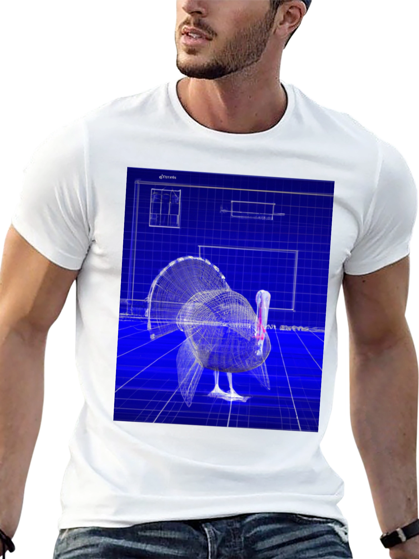 Blueprint Turkey Graphic Tee - Unique Design
