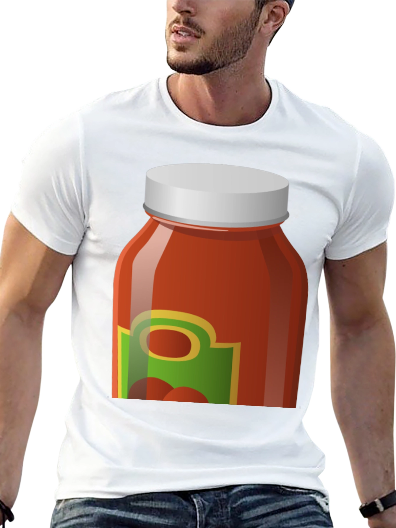 Tomato Sauce Jar Graphic Tee - Novelty T-Shirt