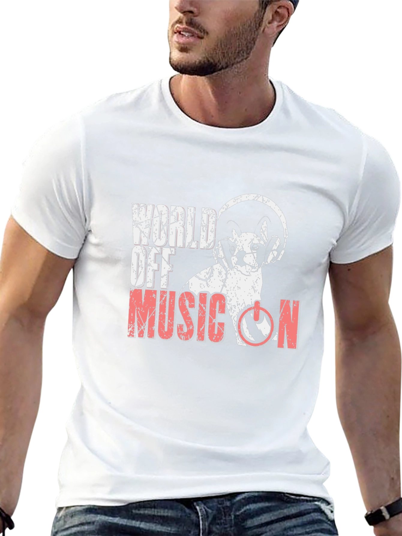 World Off Music On T-Shirt