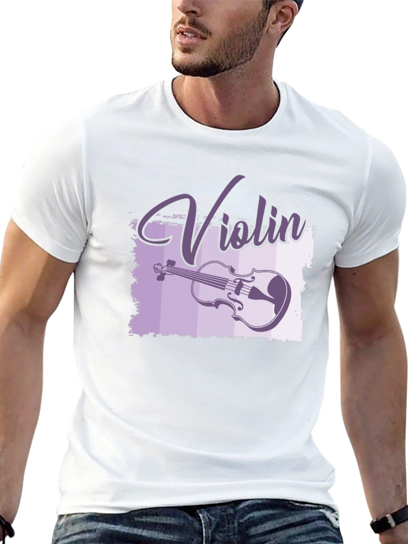 Violin Graphic Black T-Shirt