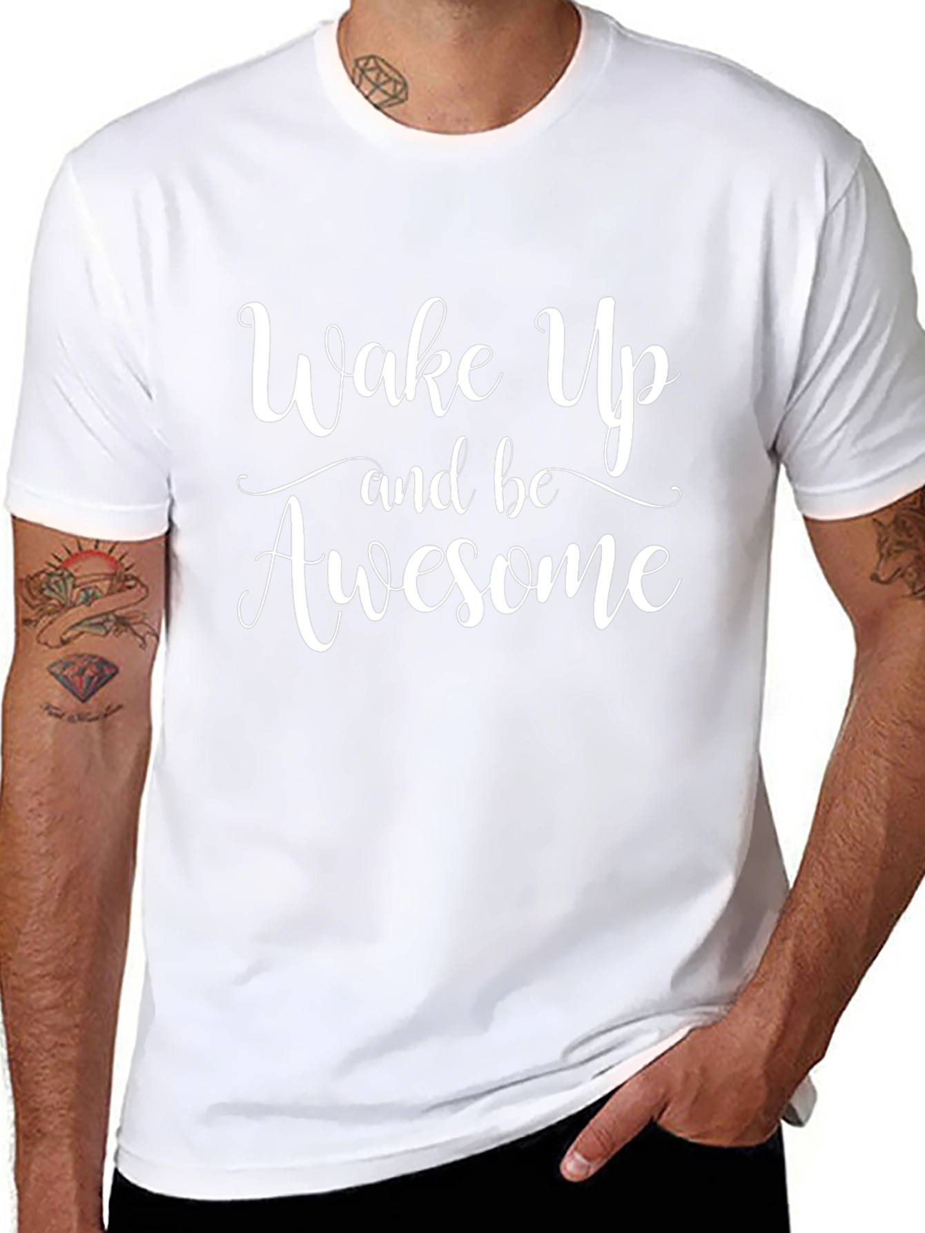 Wake Up and Be Awesome Black T-Shirt