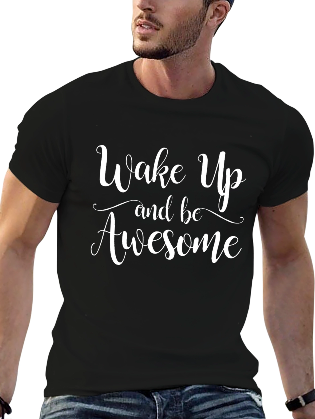 Wake Up and Be Awesome Black T-Shirt