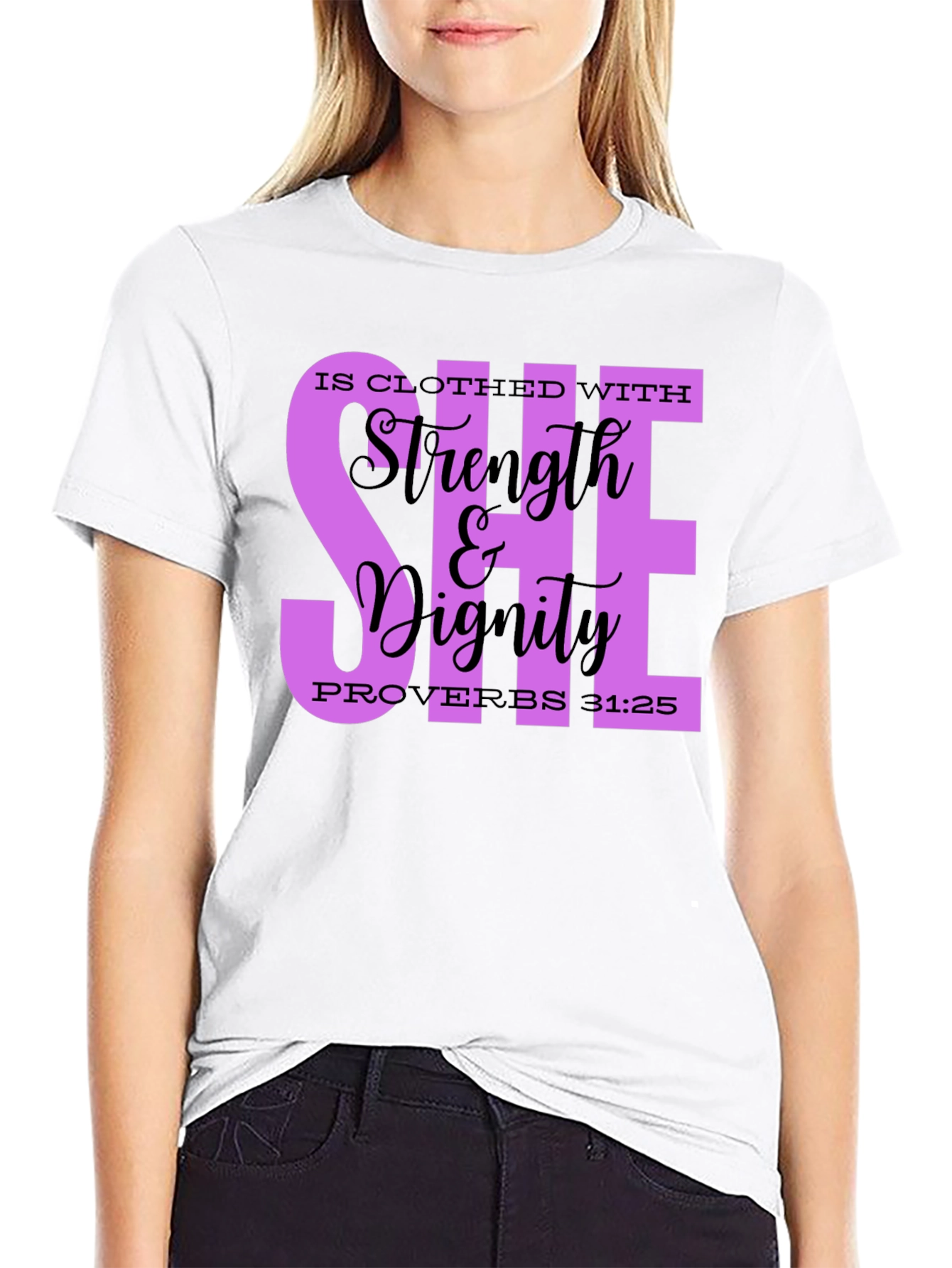 Strength & Dignity Womens Christian T-Shirt