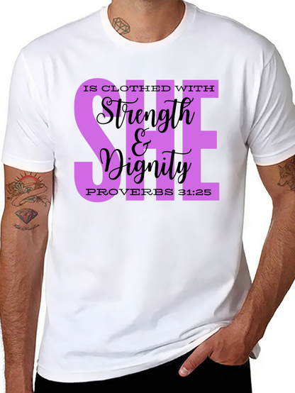 Strength & Dignity Womens Christian T-Shirt
