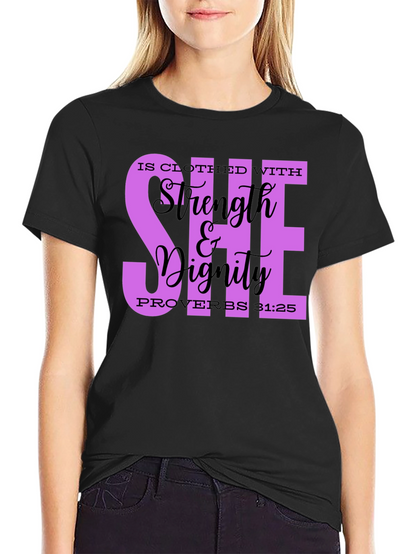 Strength & Dignity Womens Christian T-Shirt