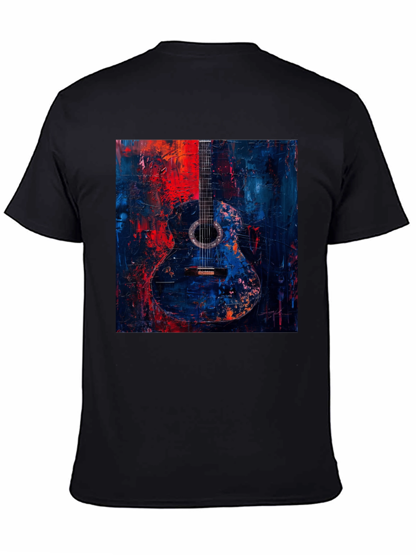 Abstract Guitar Art Black T-Shirt