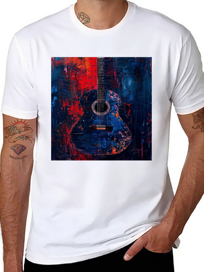 Abstract Guitar Art Black T-Shirt