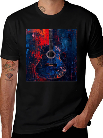 Abstract Guitar Art Black T-Shirt