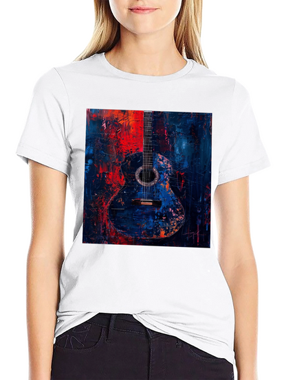 Abstract Guitar Art Black T-Shirt