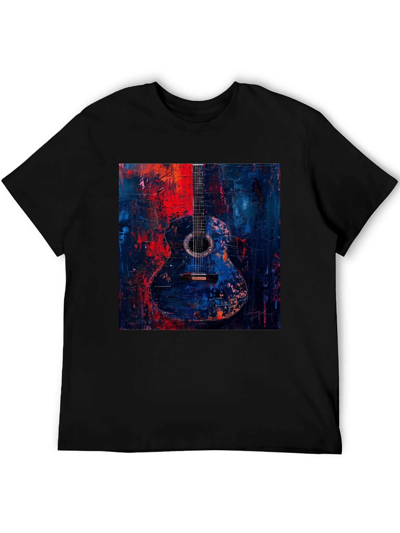 Abstract Guitar Art Black T-Shirt