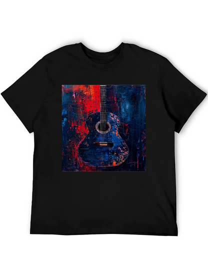Abstract Guitar Art Black T-Shirt