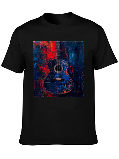 Abstract Guitar Art Black T-Shirt