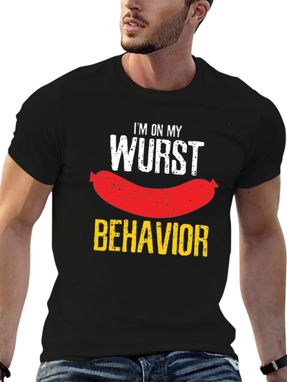 Wurst Behavior T-Shirt - Funny Sausage Pun Tee
