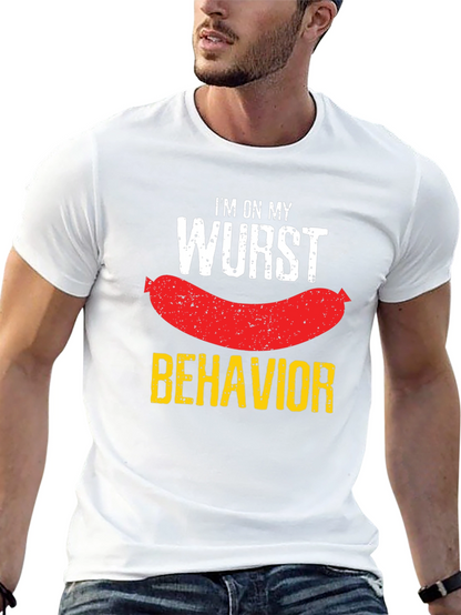 Wurst Behavior T-Shirt - Funny Sausage Pun Tee