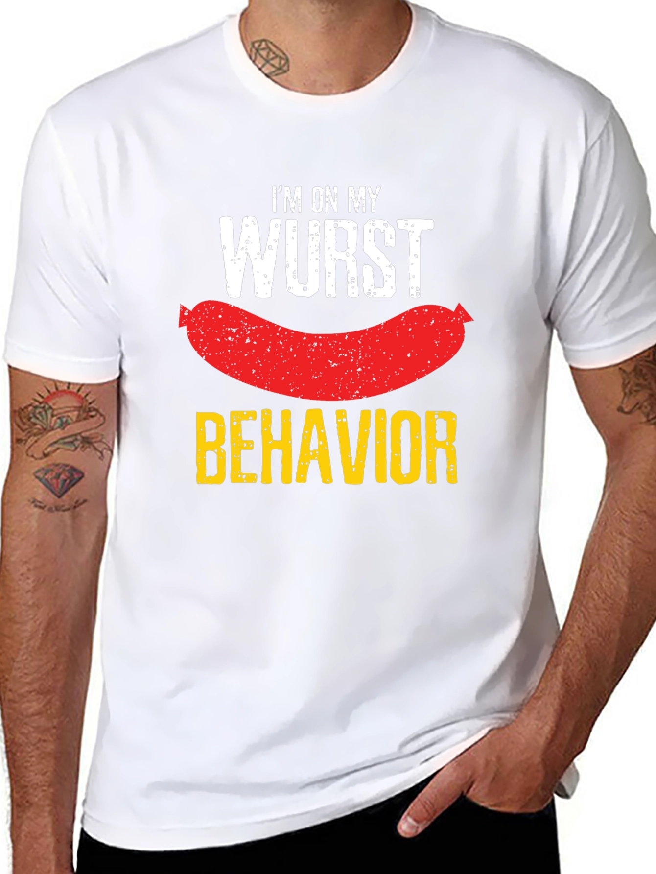 Wurst Behavior T-Shirt - Funny Sausage Pun Tee