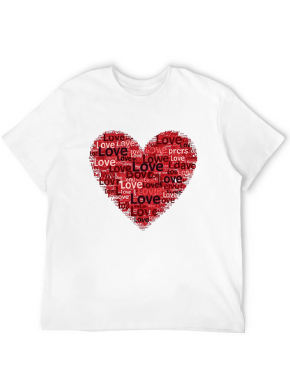 Love Heart Word Art Graphic Tee