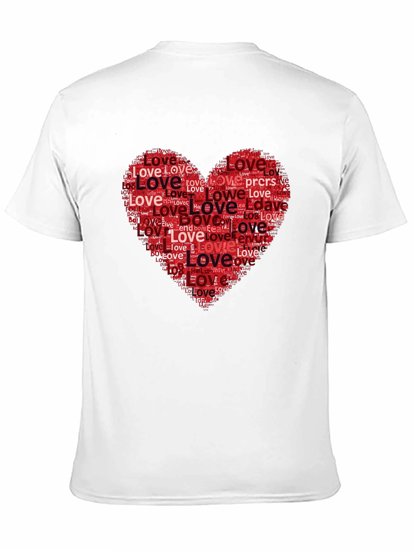 Love Heart Word Art Graphic Tee