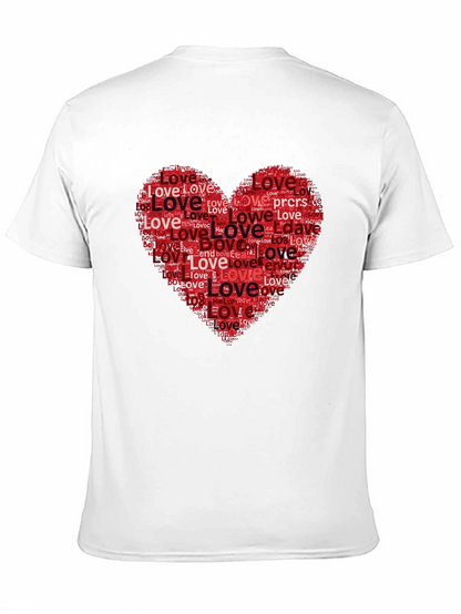 Love Heart Word Art Graphic Tee