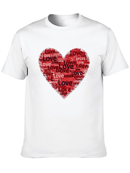 Love Heart Word Art Graphic Tee