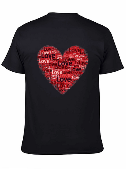 Love Heart Word Art Graphic Tee