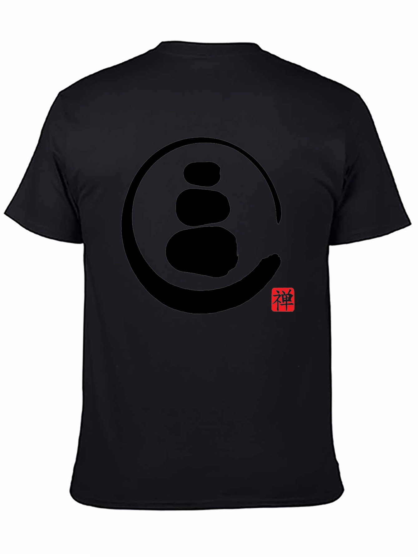 Zen Rock Stack Graphic Tee - Black