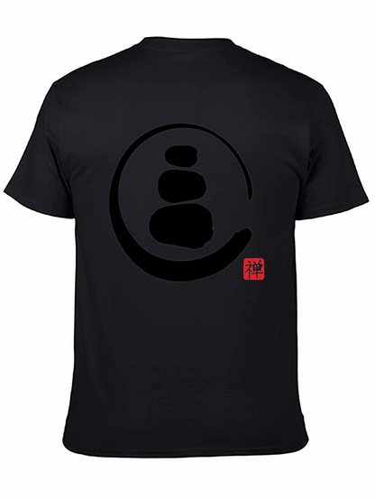 Zen Rock Stack Graphic Tee - Black