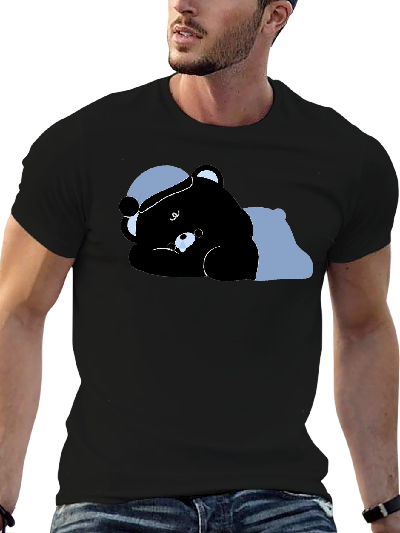 Black Bear Sleeping T-Shirt