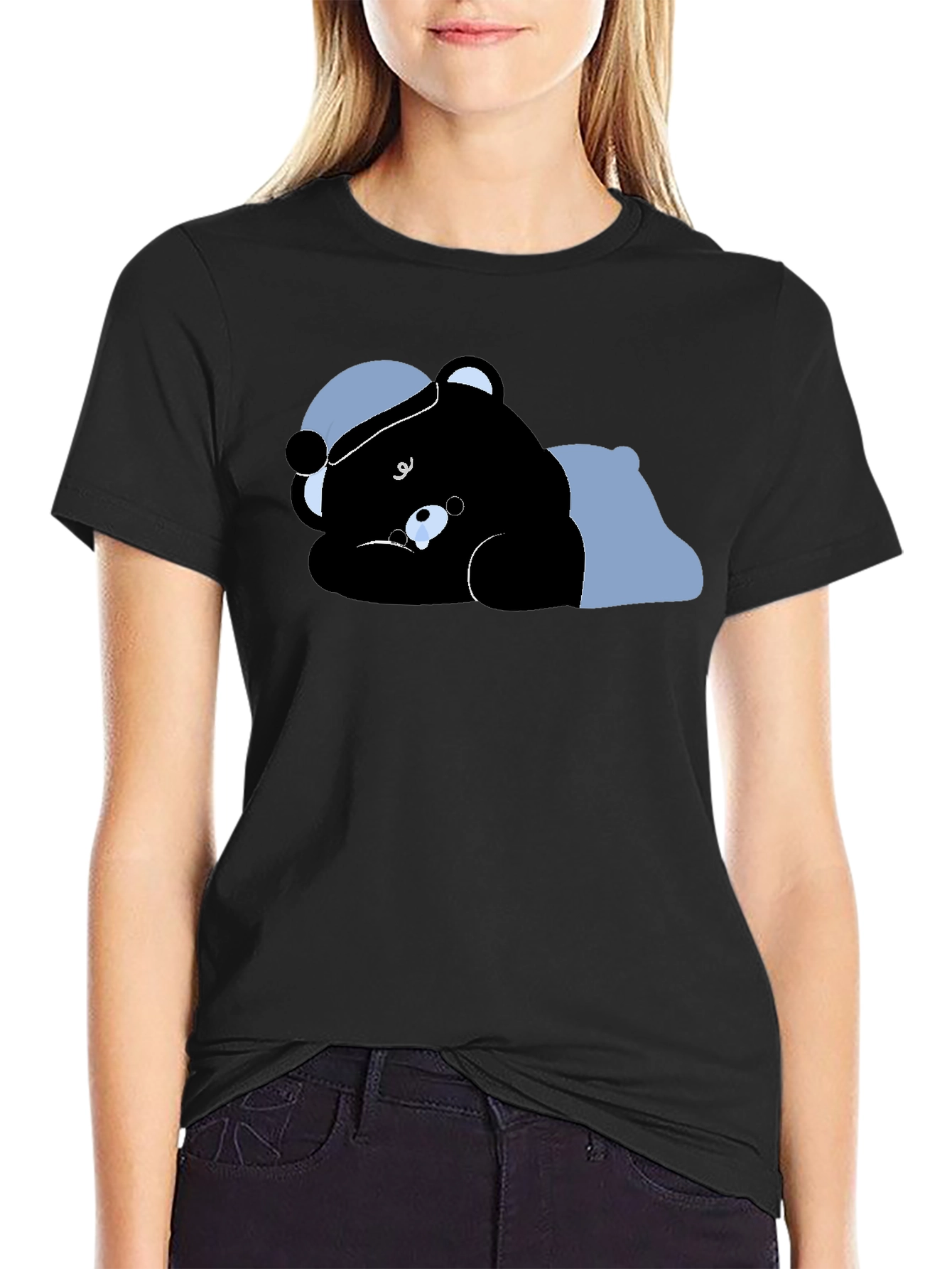 Black Bear Sleeping T-Shirt
