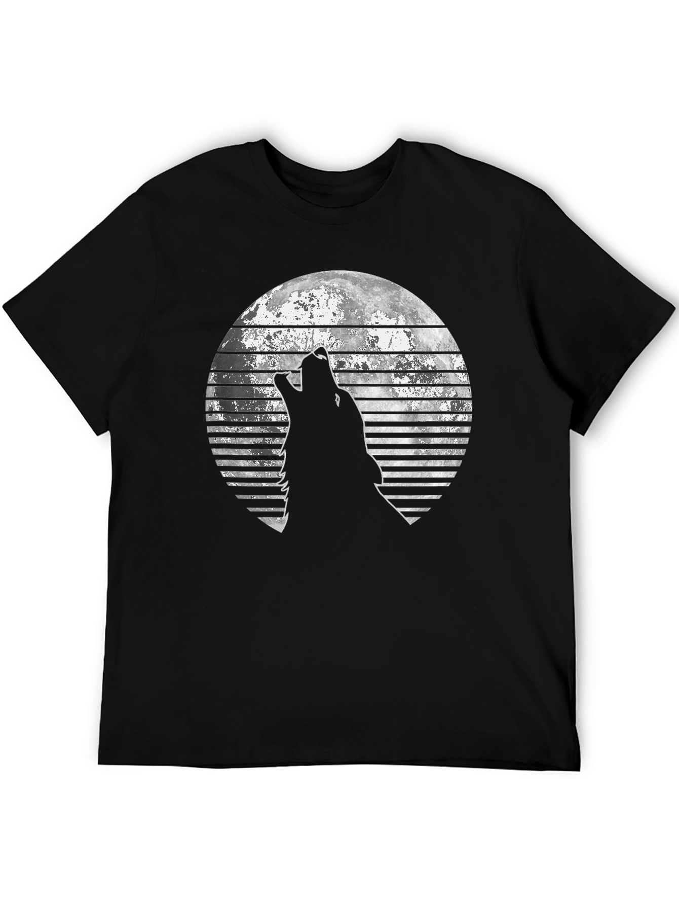 Wolf Howling at the Moon Graphic T-Shirt