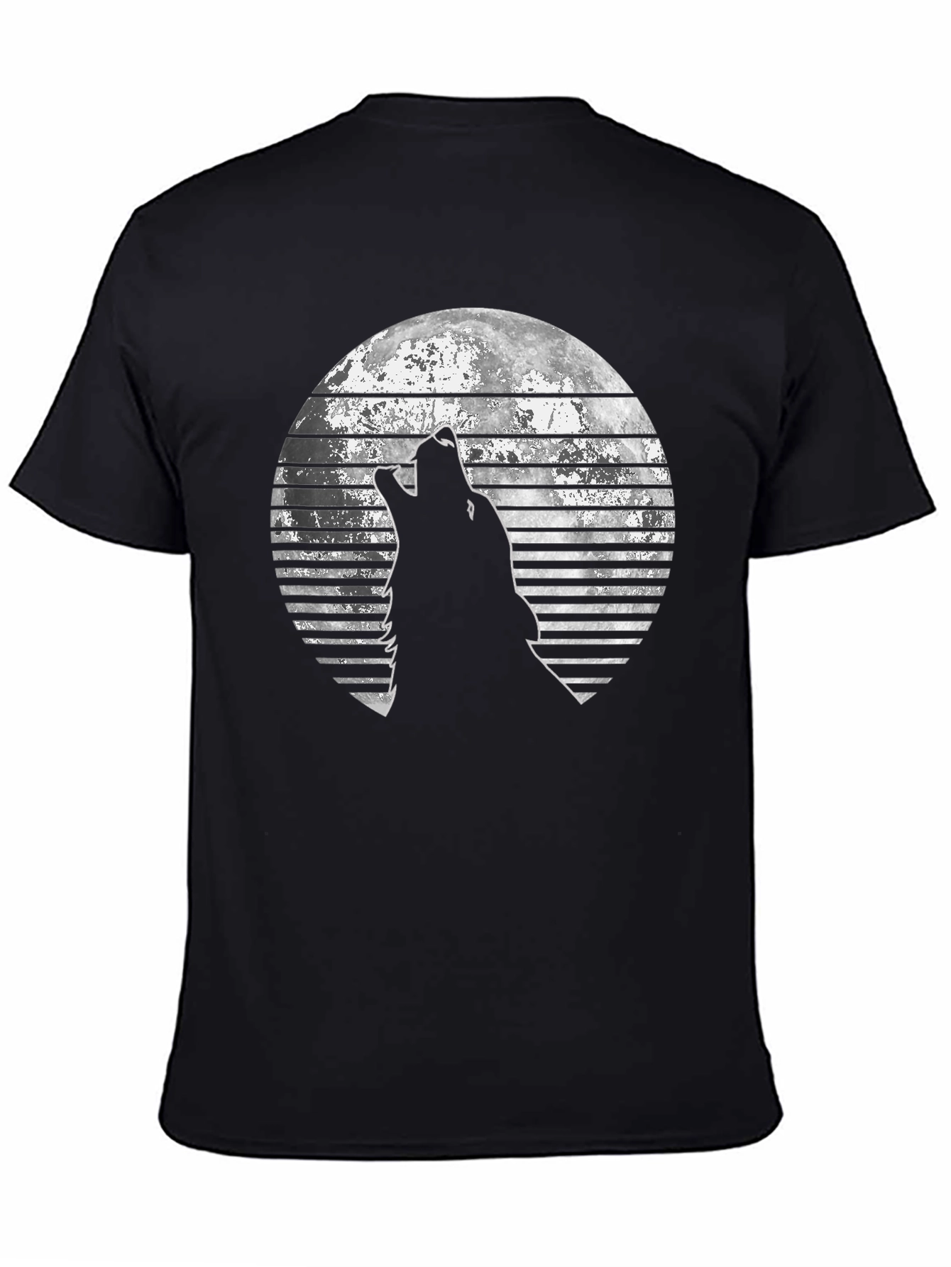 Wolf Howling at the Moon Graphic T-Shirt