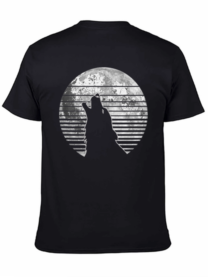 Wolf Howling at the Moon Graphic T-Shirt