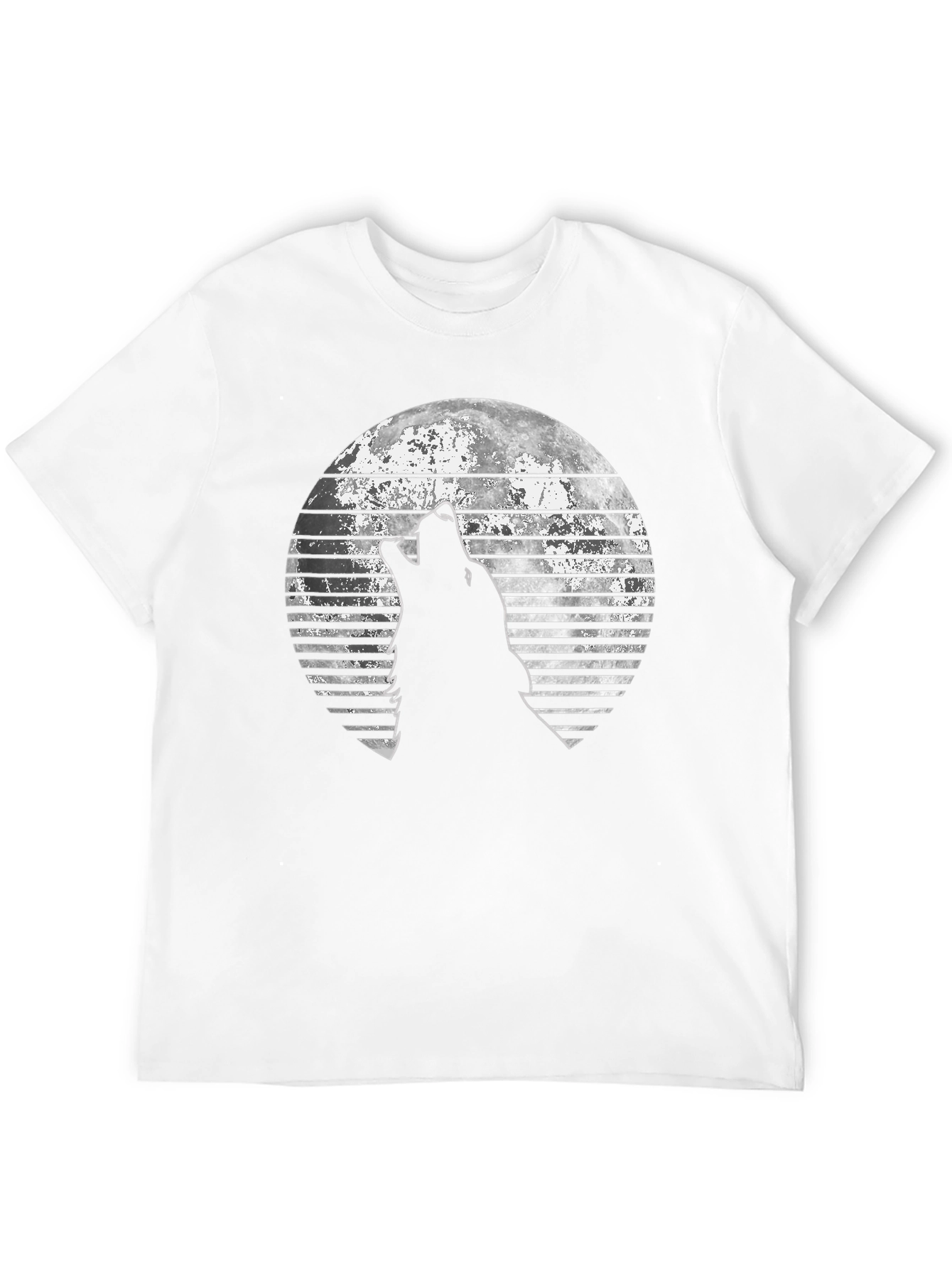 Wolf Howling at the Moon Graphic T-Shirt