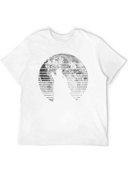Wolf Howling at the Moon Graphic T-Shirt