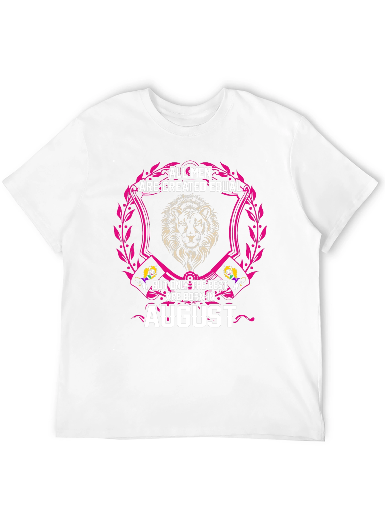 August Mens T-Shirt - Lion Design